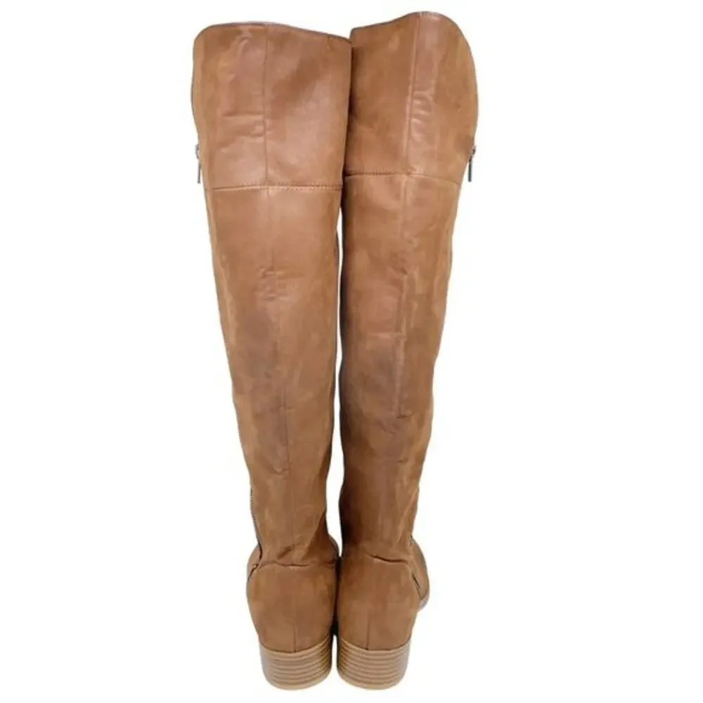 Mia Women's Carsyn Knee High Tall Western Coastal Cowgirl Boots Brown‎ Size 8M